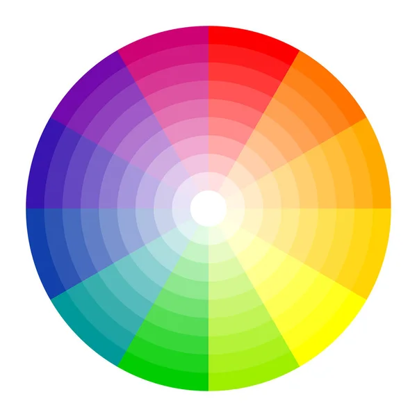 Kleur cirkel 12 kleuren — Stockvector
