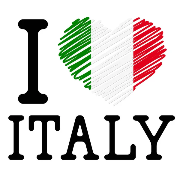 I LOVE ITALY — Stock Vector