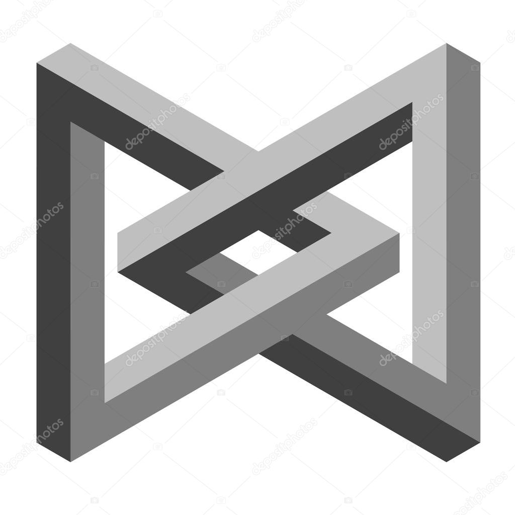Gray optical illusion symbol