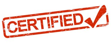 metin sertifikalı kırmızı damga