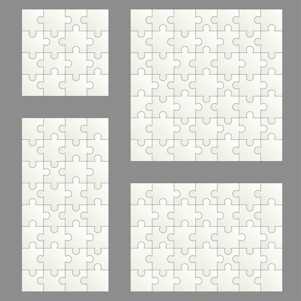 Puzzle-Sammlung - 4 Puzzles — Stockvektor