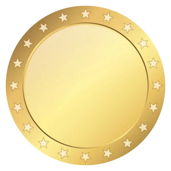 Golden seal template — Stock Vector
