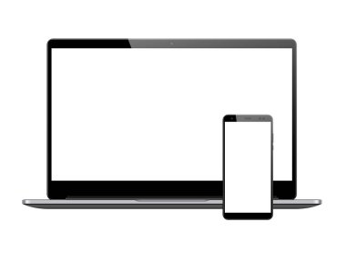 Dizüstü bilgisayar ve akıllı telefon koleksiyonu