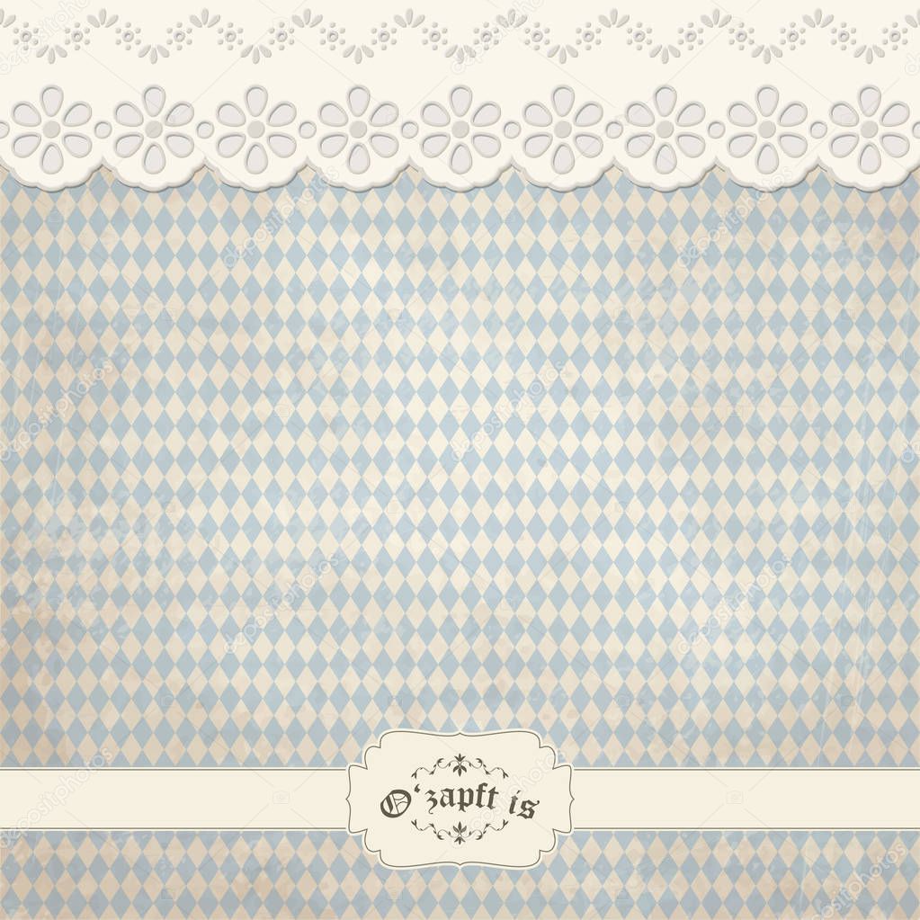 vintage background with checkered pattern for Oktoberfest 2019 2