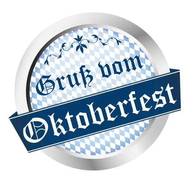 Düğme Oktoberfest Almanya Münih — Stok Vektör