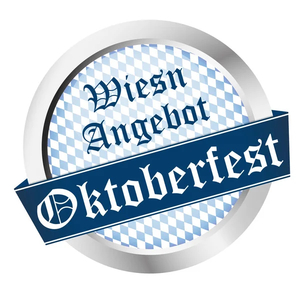 Przycisk Oktoberfest Niemcy Monachium — Wektor stockowy