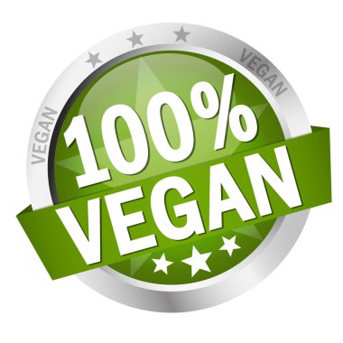 Banner ile Düğme 100% vegan