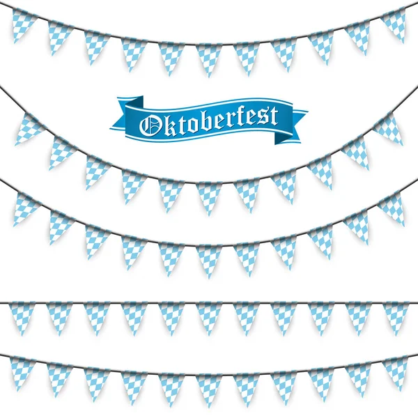 Différentes guirlandes Oktoberfest — Image vectorielle