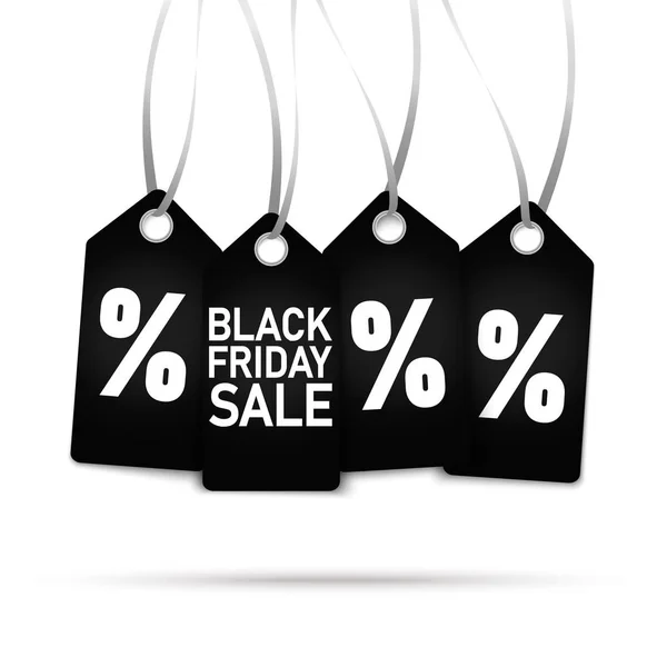 Hang tags with text for BLACK FRIDAY — Stock Vector
