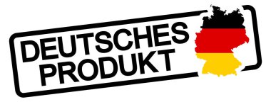 metin alman ürün ile siyah damga