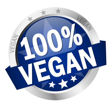 Banner ile Düğme 100% vegan