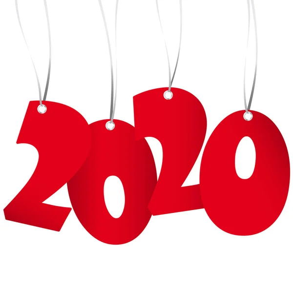 Висячі номери нового року 2020 року — стоковий вектор