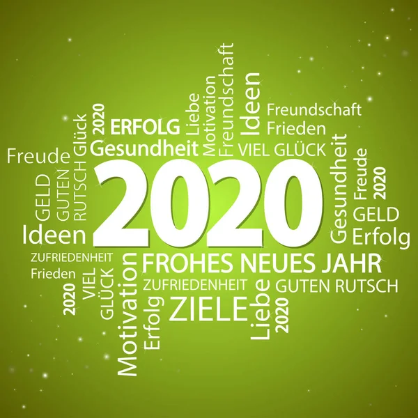 kelime bulut ile yeni yıl 2020 selamlar