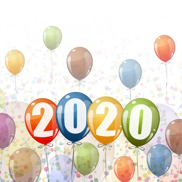 Повітряні кулі Нового 2020 року — стоковий вектор