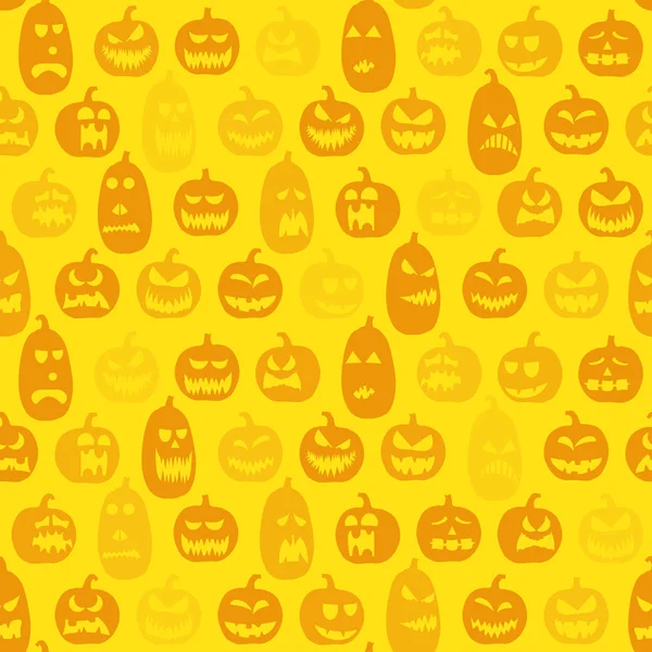 Fond de citrouille halloween sans couture — Image vectorielle