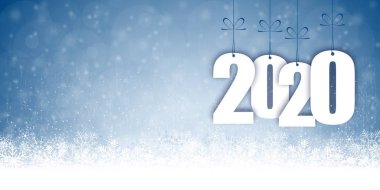 noel ve Yeni Yıl 2020 için kar sonbahar arka plan