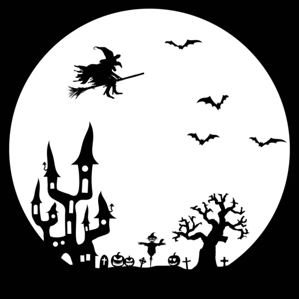 Ijesztő halloween háttér — Stock Vector