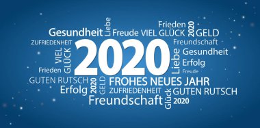 kelime bulut ile yeni yıl 2020 selamlar