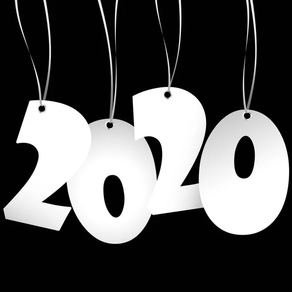 Вішати мітки з 2020 роком — стоковий вектор