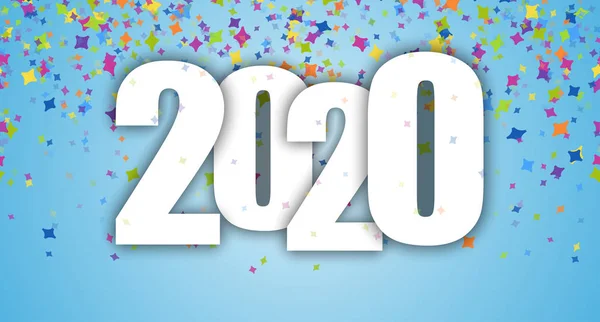 Κομφετί νέο έτος κόμμα 2020 φόντο — Διανυσματικό Αρχείο