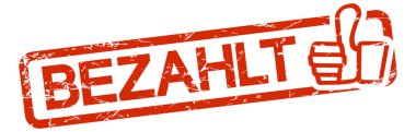 kırmızı damga Ödenmiş (Almanca))