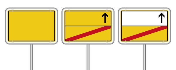 empty german town sign collection