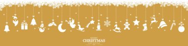 collection of hanging christmas icons clipart