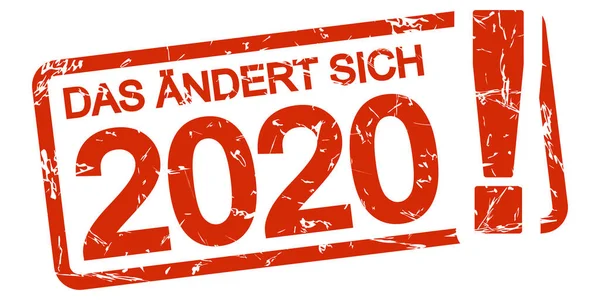 Timbre rouge qui change en 2020 (en allemand ) — Image vectorielle