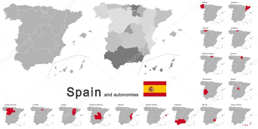 european country Spain and autonomies in details