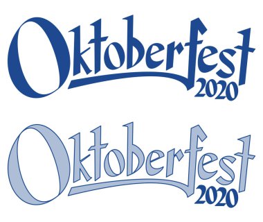 mavi ve beyaz başlıklı metin Oktoberfest 2020