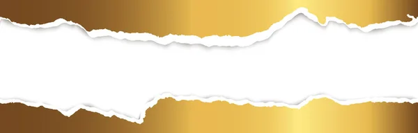 Верхняя Нижняя Часть Рваного Золота Цвета Бумаги — стоковый вектор