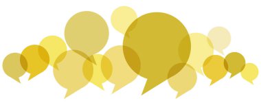 Metin için alanı olan renkli konuşma baloncuklarının çizimi