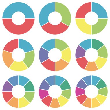 EPS 10 vektör dosyaları iş bilgisi grafik şablonu tasarımları, takım çalışması kavramları ve süreç seçenekleri (iki, üç, dört, beş, altı, yedi, sekiz, dokuz, on)