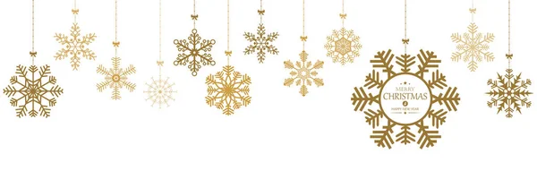 Различные Висячие Снежные Звезды Рождество Зимнее Время Концепции Поздравлениями Рождество — стоковый вектор