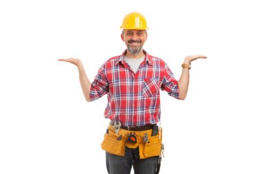 Dost Oluşturucusu tutuşup boş boşaltmak için karşılaştırma ve denge kavramı beyaz arka plan üzerinde izole olarak