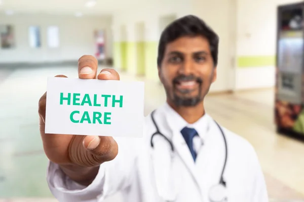 Health care card presented by medi — Stock Photo, Image