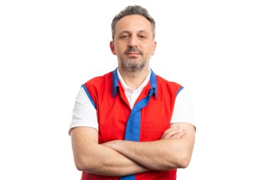 Süpermarket personeli portresi