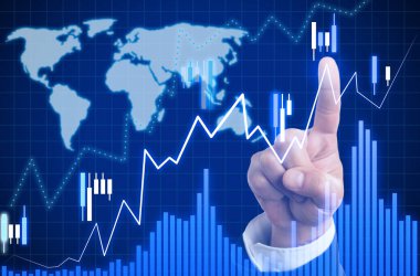 İşaret parmağı dokunmabüyüyen grafik