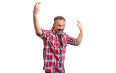 İyi şans jesti gösteren adam