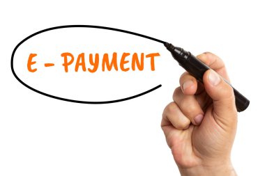 Ödeme yöntemi etrafında adam çizim daire