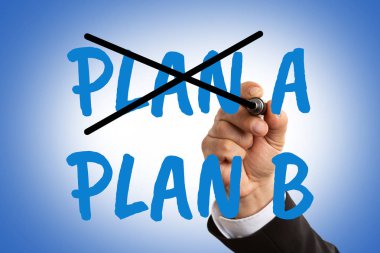 Adam bir metin planı geçiş 