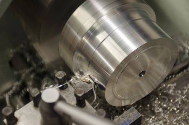 Detay alüminyum metal torna iş.