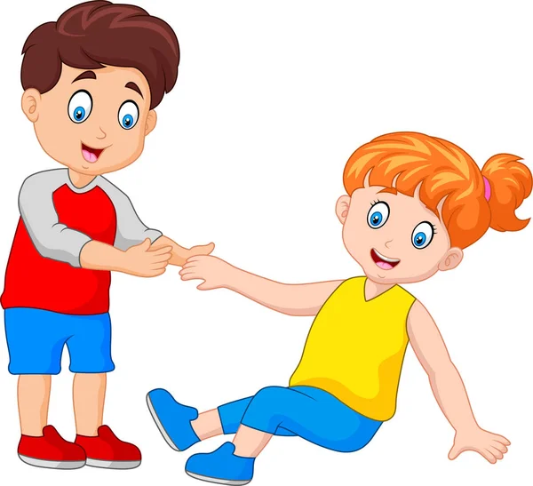 Bir kıza yardım çocuk ayağa kalk