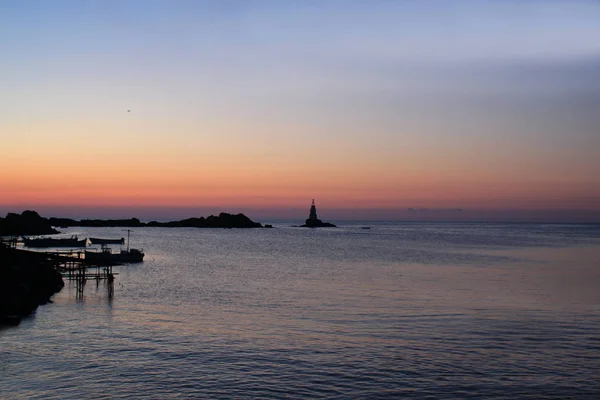 Bulgaristan Karadeniz Sahil Üzerinde Romantik Gündoğumu — Stok fotoğraf