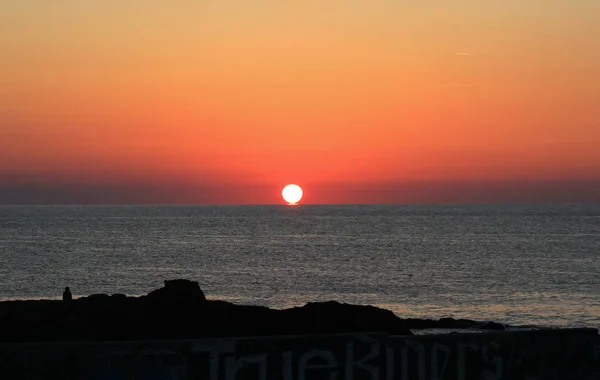 Nascer Sol Romântico Sobre Costa Mar Negro Bulgária — Fotografia de Stock