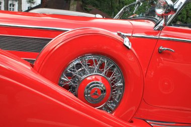Sinaia, Transilvanya, Romanya - 30 Haziran 2018 Sinaia Concours d 'Elegance - Uluslararası Vintage Otomobil Geçidi