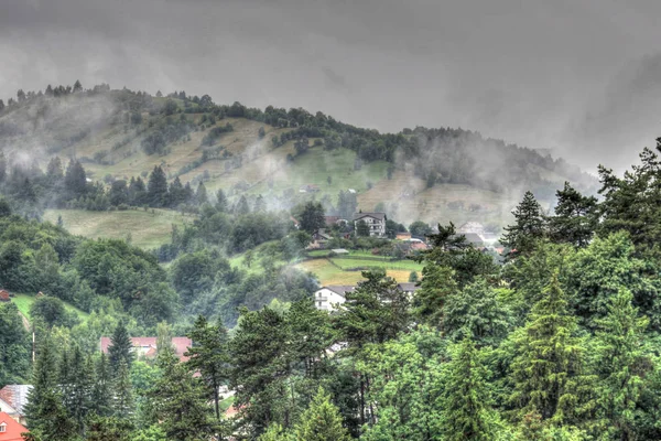 Fog Carpathian Mountains Romania — Stock Photo, Image