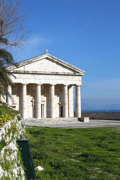 Остров Корабелла Греции Церковь Святого Георгия — стоковое фото