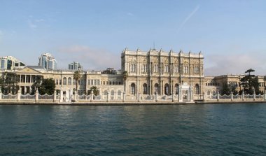 İstanbul'un pitoresk kasabasının Genel görünümü Boğaziçi'nden alındı 