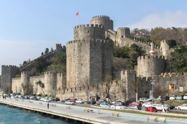 İstanbul'un pitoresk kasabasının Genel görünümü Boğaziçi'nden alındı 